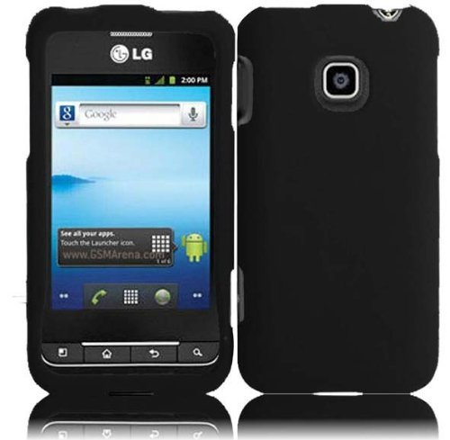 LG Optimus 2 AS680 Optimus Net L45C Rubberized Cover - Black