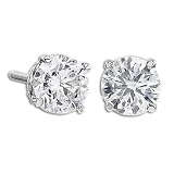0.65 CT I/J VS2 ROUND DIAMOND STUDS - NATURAL
