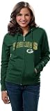 Green Bay Packers Football Classic II Ladies Full-Zip Hooded Sweatshirt, Medium