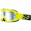 Fox Racing Main Race Men's MotoX Motorcycle Goggles Eyewear w/ Free B&F Heart Sticker Bundle - Yellow/Clear