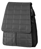 OiOi Black Quilted Diaper Backpack (Black Quilted)