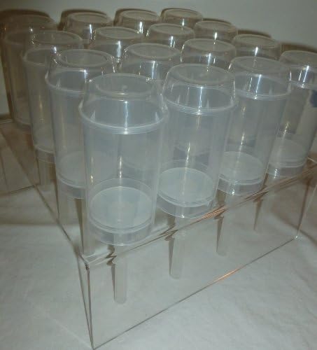 Combo: 32ct. Push Up Pop Containers with Clear Acrylic Stand that Holds 16ct. Containers