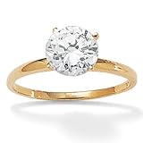 DiamonUltra&trade; Cubic Zirconia 18k Gold over Sterling Silver Ring