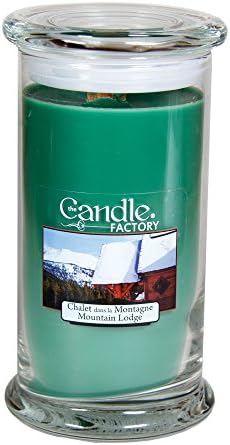 The Candle Factory Large 15-ounce Jar WoodWick Crackling Candle, Mountain Lodge