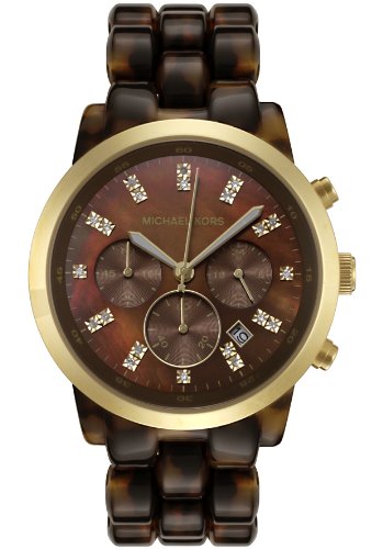 Michael Kors Quartz Brown Gem Dial Tortoiseshell Band - Women's Watch MK5216