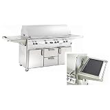 Fire Magic Gas Grills Echelon E1060s All Infrared Propane Gas Grill With Solar Panel & Single Side Burner On Cart