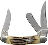 Schrade SCH11 3 Blade Sow Belly Pocket Knife in Cigar Box