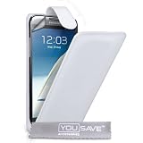 Samsung Galaxy Note 2 Tasche PU Leder H�lle - Wei�von "Yousave Accessories�"