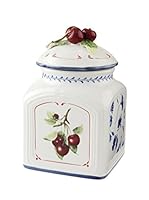 Villeroy & Boch Cottage Charm - Tarro (tamaño pequeño), diseño de cerezas, color blanco