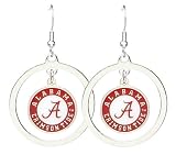 Alabama Crimson Tide A Logo - NCAA Floating Logo Hoop Earrings
