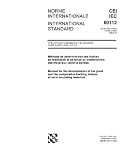 IEC 60112 Ed. 4.0 b:2003, Method for the determination of the proof and the comparative tracking indices of solid insulating materials
