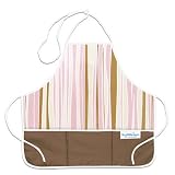 Bumkins Waterproof Toddler Apron - Rose/Chocolate Stripes
