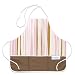 Bumkins Waterproof Toddler Apron - Rose/Chocolate Stripes
