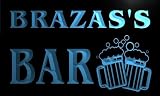 w101196-b BRAZAS Name Home Bar Pub Beer Mugs Cheers Neon Light Sign