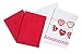 DII Sweet Hearts on a String & Pink and Red Stripe Towels - Set of 2 Valentine's Day Kitchen Towels