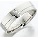 18ct White comfort fit court with 2pt stone 5mm wide size ladies