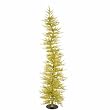 Whimsical Gold Laser Tinsel Artificial Christmas Tree 6'