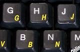 GERMAN KEYBOARD STICKERS TRANSPARENT YELLOW LETTERS FOR ANY LAPTOP COMPUTER PC DESKTOP NOTEBOOK