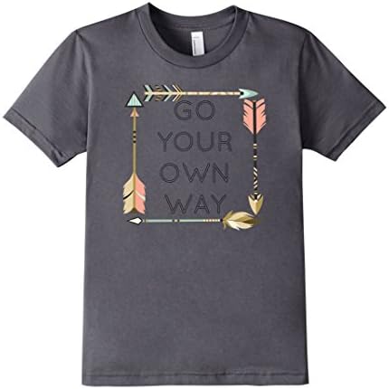 Kids Go Your Own Way Be Your Own Hero Independent Design T-Shirt 4 Asphalt