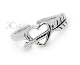 Heart with Arrow Sterling Silver Toe Ring