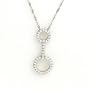 Diamond Pendant 0.39k G.V.V.S Brilliant Diamonds on 18k White Gold Damiani Style Design Pendant Made in Italy (Gold Chain Included)