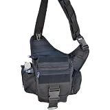 Black Tactical Airsoft Messenger Bag 9 Inches