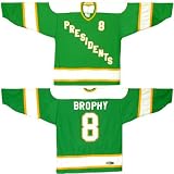 Slap Shot Hyannisport Presidents Green #8 Brophy Jersey
