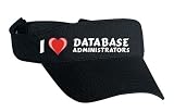 Embroidered Visor with I Love Database Administrators