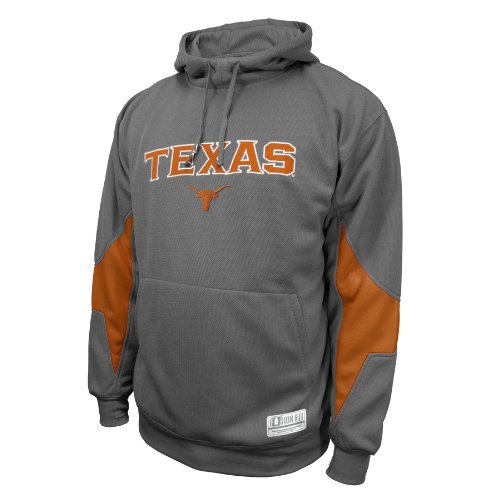 NCAA Men's Texas Longhorns Cover 2 Mesh Fleece Pullover Hood (Carbon, Medium)