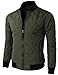 H2H Mens Casual Premium Quilted Lightweight Zip up Jacket
