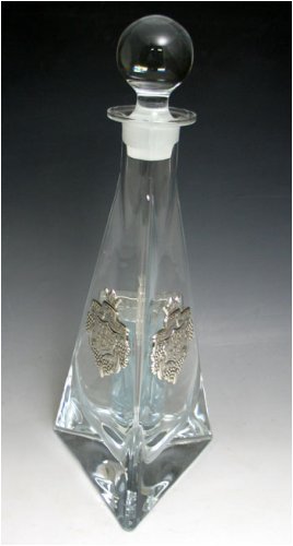 Crystal & Sterling Silver Wine & Liquor Decanter, Wine & Liquor Bottle