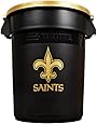 Rubbermaid Commercial Team Brute 32-Gallon Trash Can and Lid, New Orleans Saints