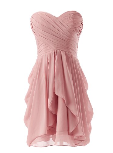 Dressystar Short Strapless chiffon party dress evening dress