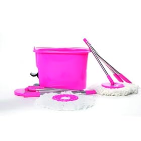 Venteo - BALAI05 - Balai Magique + Seau Essoreur + 2 T�tes Microfibre
