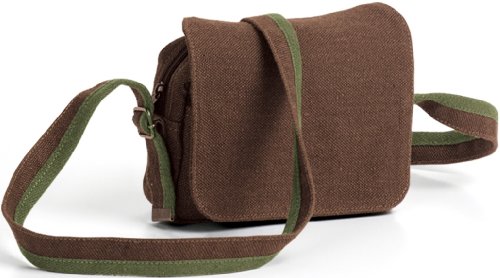 Ecolution Hemp Fabric The Day Hiker 2 1/2 X 5 X 7 1/2, Acorn with Oasis Trim (Waterproof) Shoulder Bag