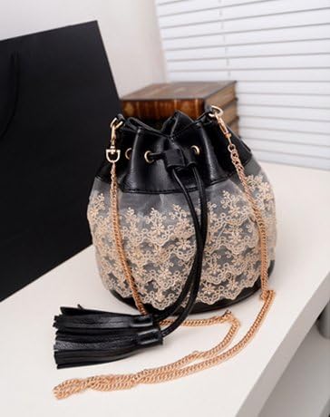 Annie Queen women's handbag lace cosmetic bags(black)