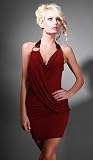 DEBUE Circle Ring Draped Sleeveless Dress Red