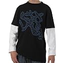 Kangaroo Poo Junior Long Sleeve T-Shirt Black/Royal