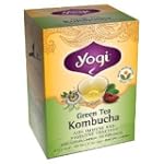 Yogi Herbal Tea, Green Tea Kombucha, 16 tea bags (Pack of 3)