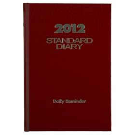 AT-A-GLANCE  Standard Diary Recycled Daily Reminder, 5 x 8-Inches, Red, 2012 (SD389-13)