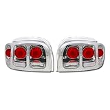 Chrome Euro Style Taillights - 1994 to 1998 Ford Mustang - Pair by KSR