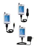 Deluxe Kit for the T-Mobile iPAQ h6315 includes a USB cable with Car and Wall Charger - Gomadic Brand w/ TipExchange Technology