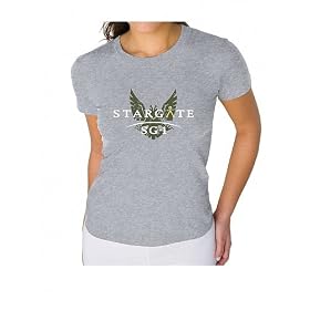 Stargate - SG-1 Wings - Olive Ladies Fine Cotton Jersey Tee