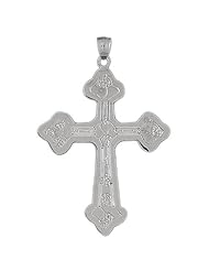 Clevereves 14K White Gold Pendant Cross 10.4 - Gram(s)