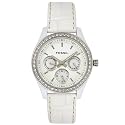 Fossil Women's Chronograph White Leather Watch #ES1965