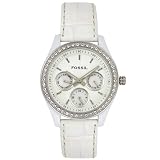 Fossil Women's ES1965 Chronograph White Leather Watch