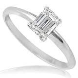 1.01ct GIA Certified Emerald Cut Diamond Ring H/VS1