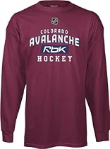 Colorado Avalanche -Burgundy- Center Ice RBK Practice Long Sleeve T-Shirt