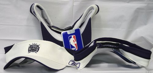 NBA Sacramento Kings Logo on White Sun Visor Reebok