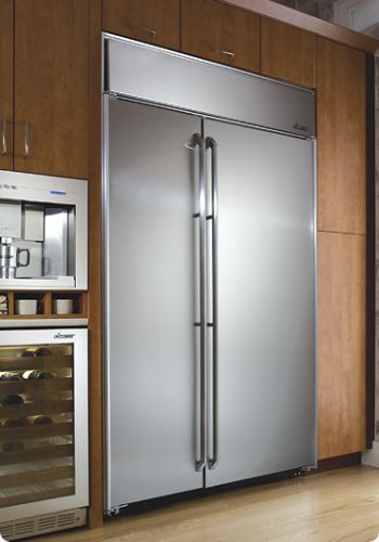 Dacor Epicure Series EF48BNDBSS 48 Built-in Side-by-Side Refrigerator with Adjustable Door Stop and Wheels: Stainless Steel